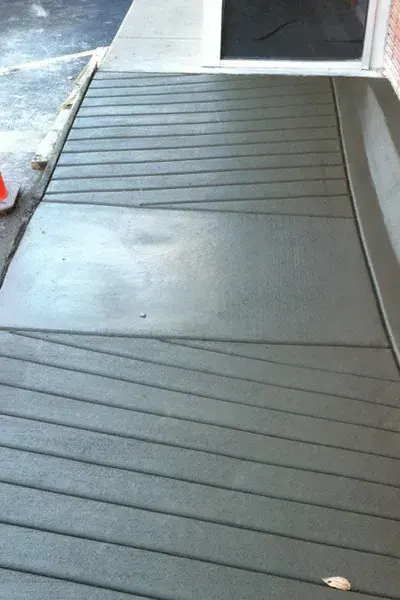 Commercial curb and sidewalk